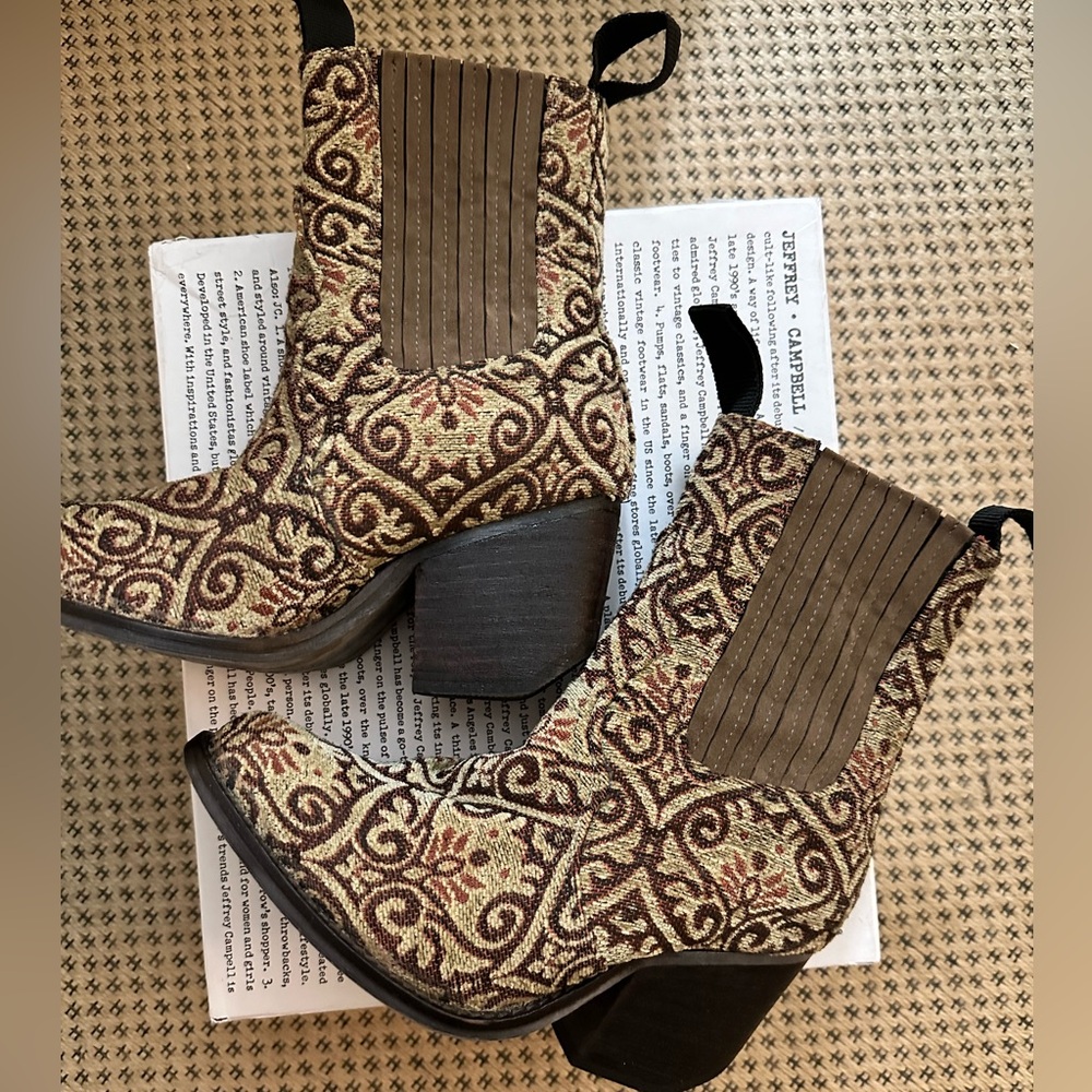 Jeffrey Campbell tapestry boots
